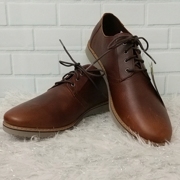 SOLD~Toms Peanut Brown Leather Preston Dress Shoes - Picture 5 of 8